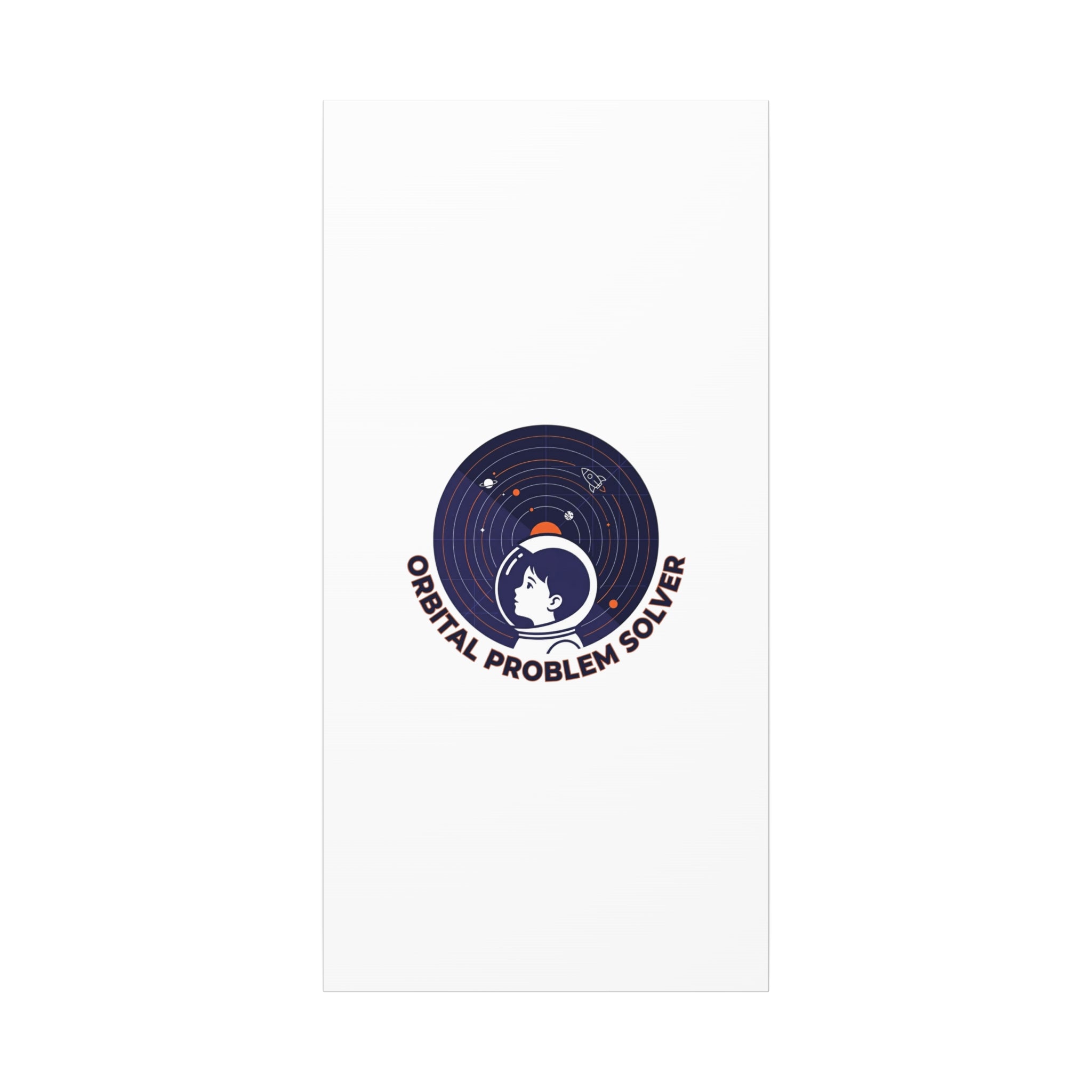 Orbital Problem Solver Canvas | space mission patch, astronaut art, cosmic science