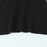 V-neck hollowed out elastic slim fit top