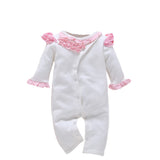 one-year-old baby wears newborn baby clothing romper jumpsuit