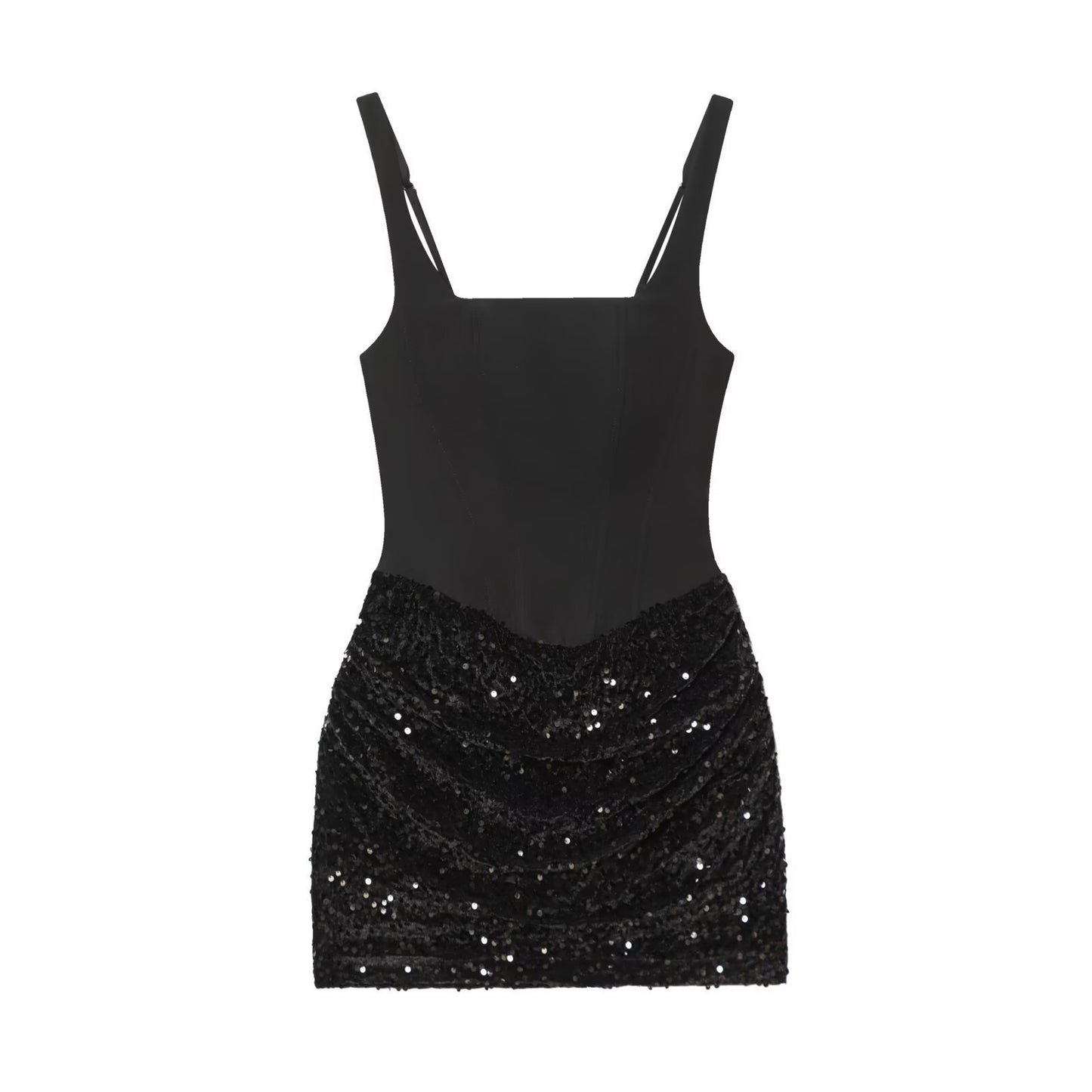 Spicy girl sequin wrapped waist waist strap skirt
