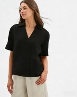 Summer Thin Figure-flattering Casual Faux Linen Top