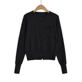 Round neck long sleeved shirt with small chest pocket