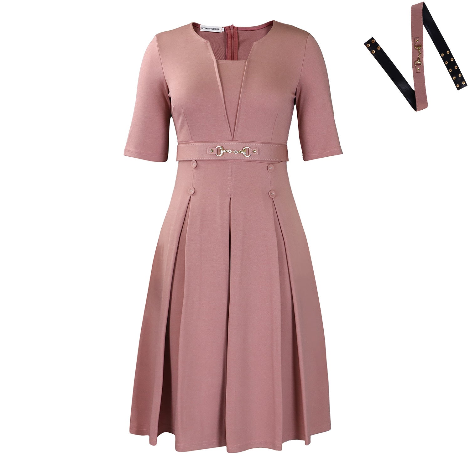 Women's Short-Sleeve Fashionable Elegant Dress