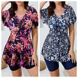 Printed Modest Resort Spa Swimsuit For Women