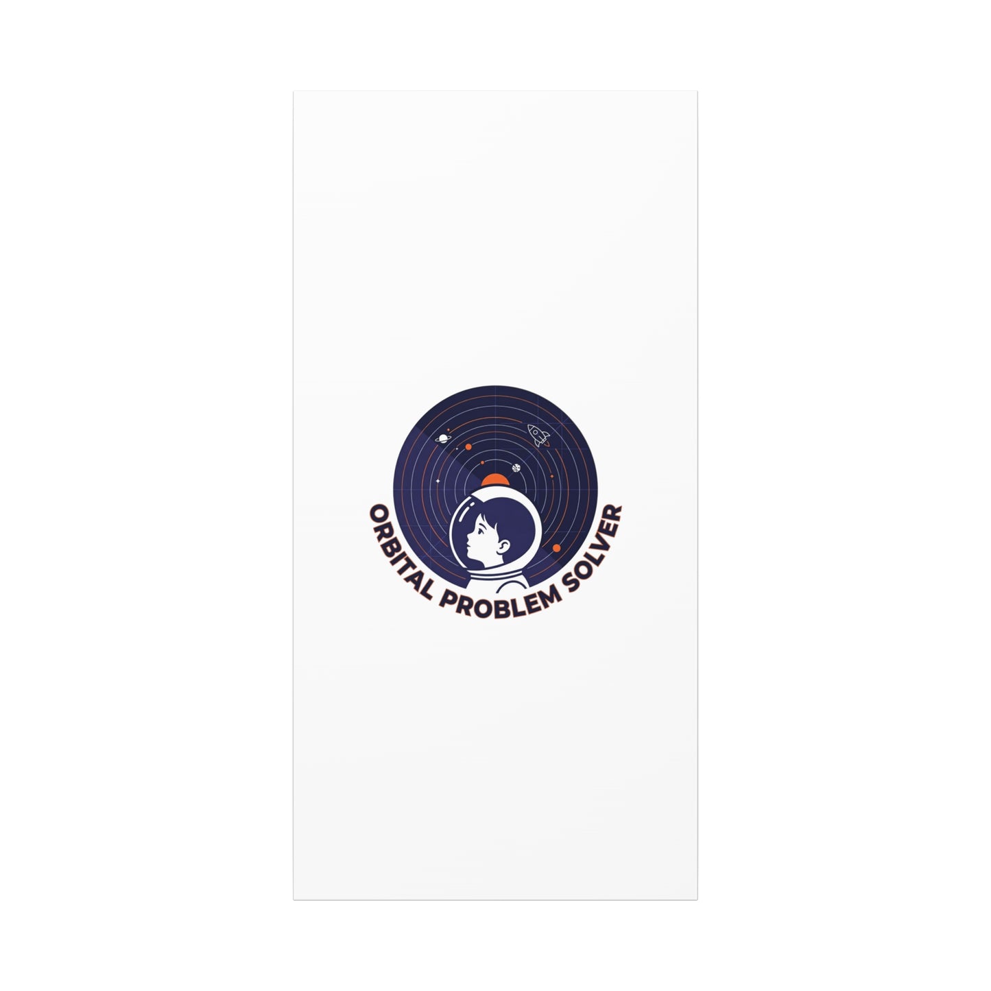 Orbital Problem Solver Canvas | space mission patch, astronaut art, cosmic science