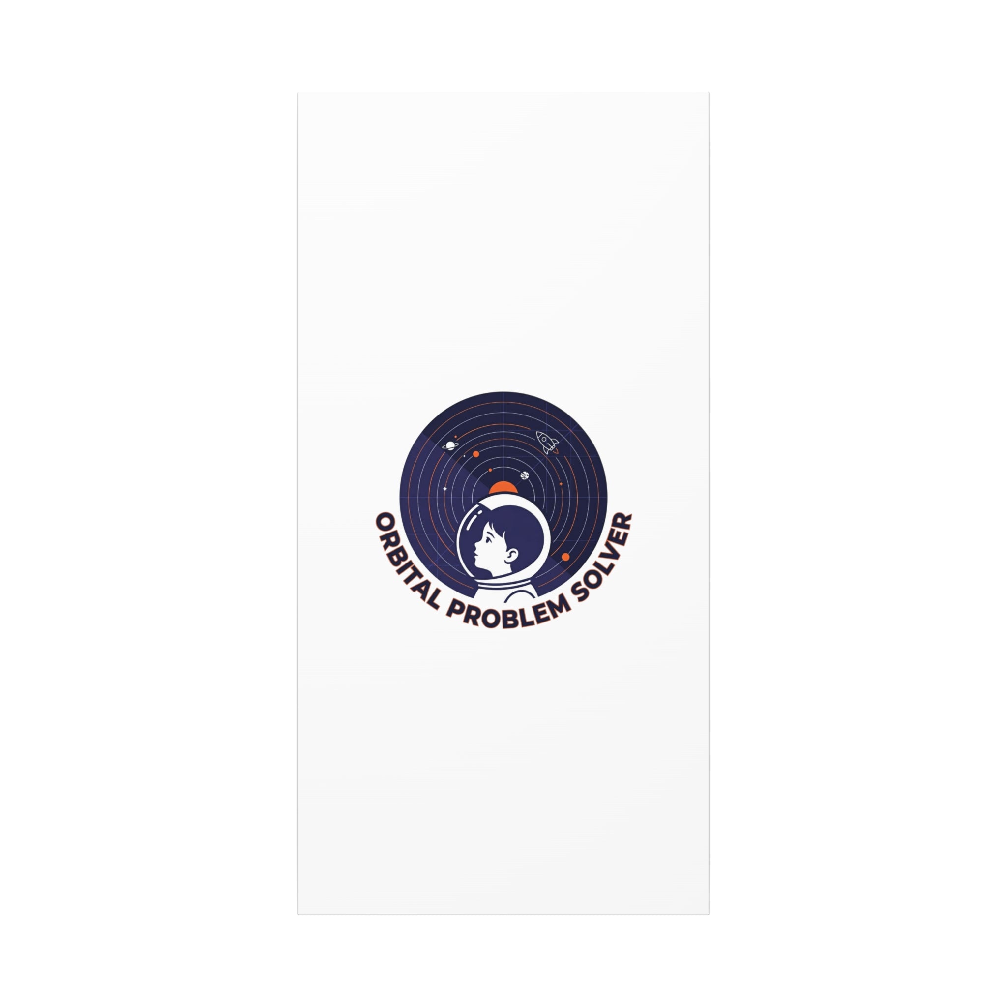 Orbital Problem Solver Canvas | space mission patch, astronaut art, cosmic science