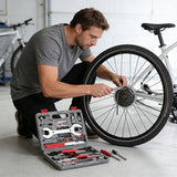 Complete 44-Piece Bicycle Repair Kit – Essential Tools for Chain, Crank, Freewheel, and Multi-Purpose Bike Key Repairs