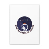 Orbital Problem Solver Canvas | space mission patch, astronaut art, cosmic science
