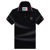 Embroidered Little Bee Short-Sleeve Lapel Polo Shirt