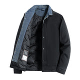 Men's Jacket Fake Two-Piece Korean-Style Trendy Loose Mens