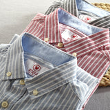 Loose-fitting, Minimalist Striped Shirt With A Turn-down Collar