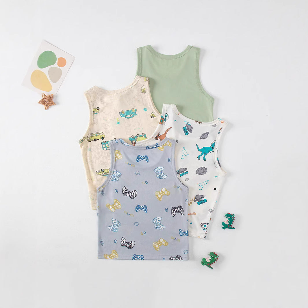 Thin Vest For Boys And Girls Comfortable Casual All-match Sleeveless Waistcoat
