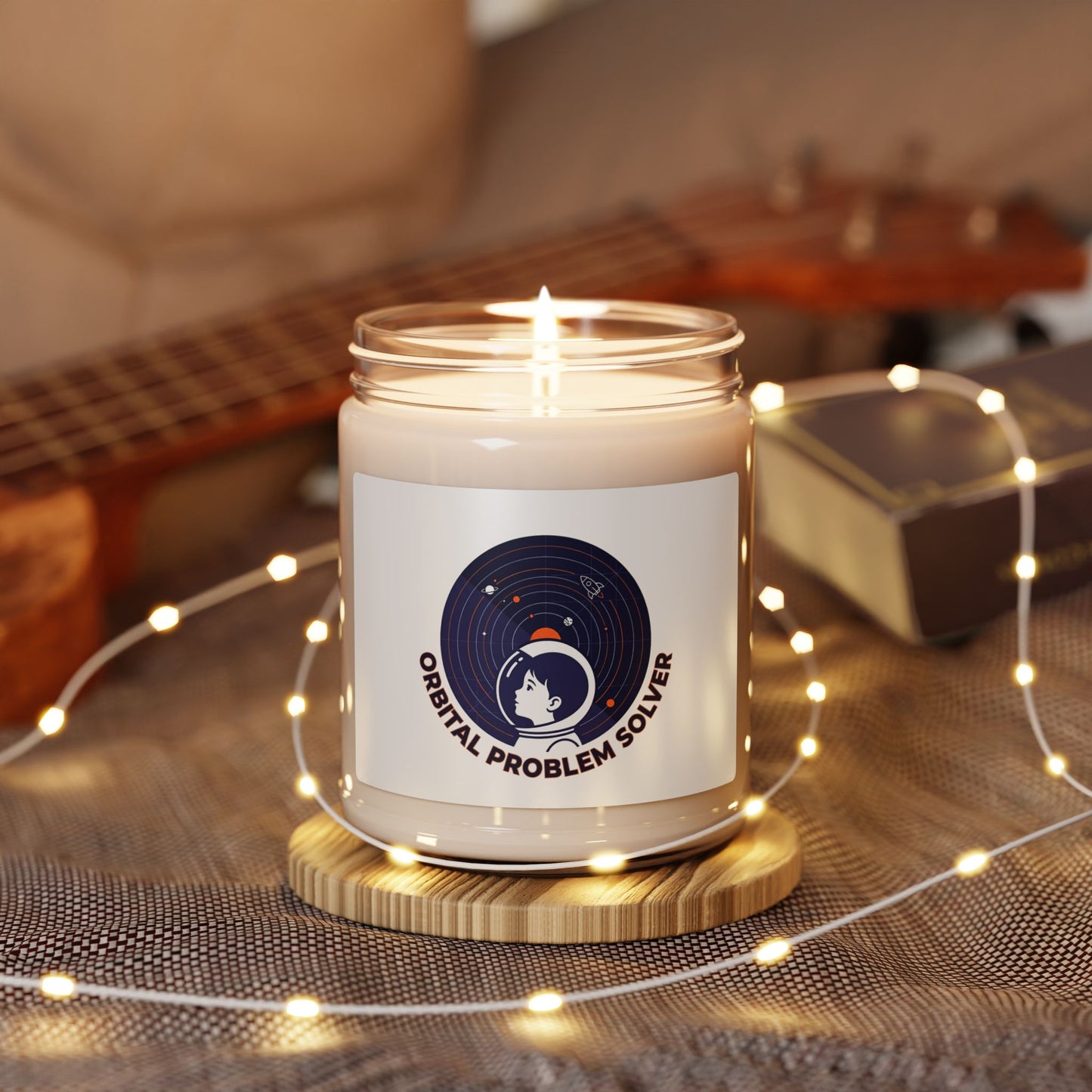 Orbital Problem Solver Candle, Space Mission Patch Soy Candle, cosmic astronaut