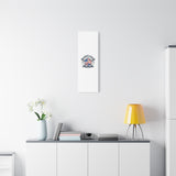 Patriotic Baseball Emblem Canvas | Vintage Red White Blue Baseball Wall Art