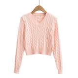 V-neck long sleeved sweater