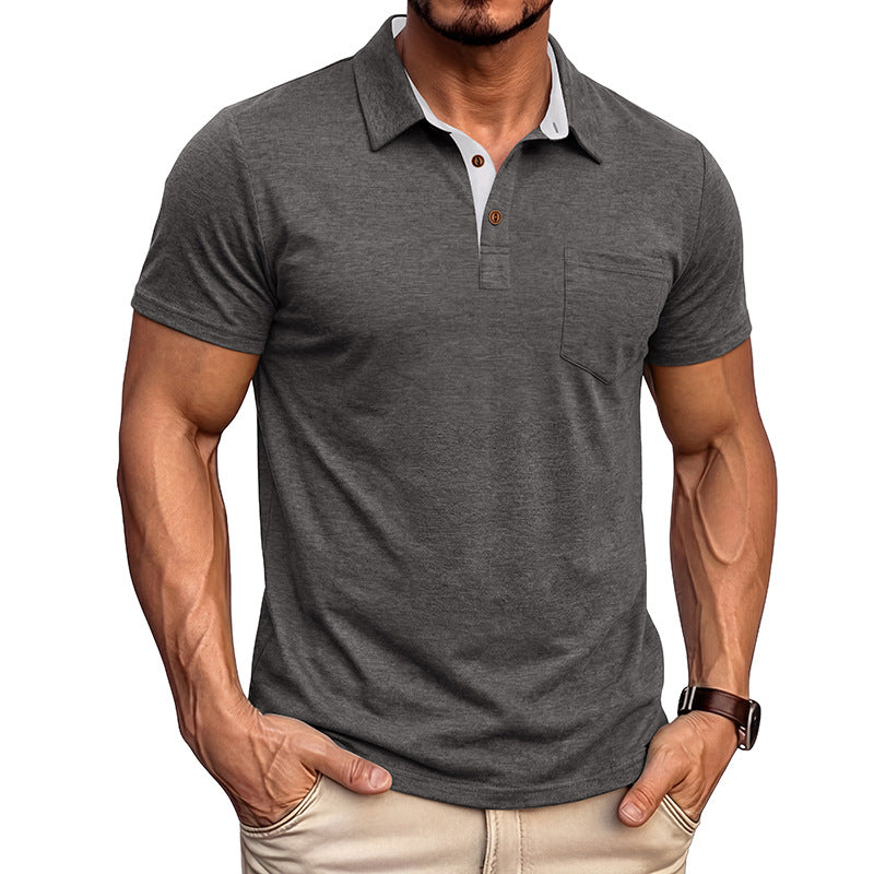 Men's Short-sleeve Lapel T-shirt Polo Shirt