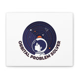 Orbital Problem Solver Canvas | space mission patch, astronaut art, cosmic science