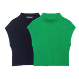 Ribbed Knitted Vest Women's Spring