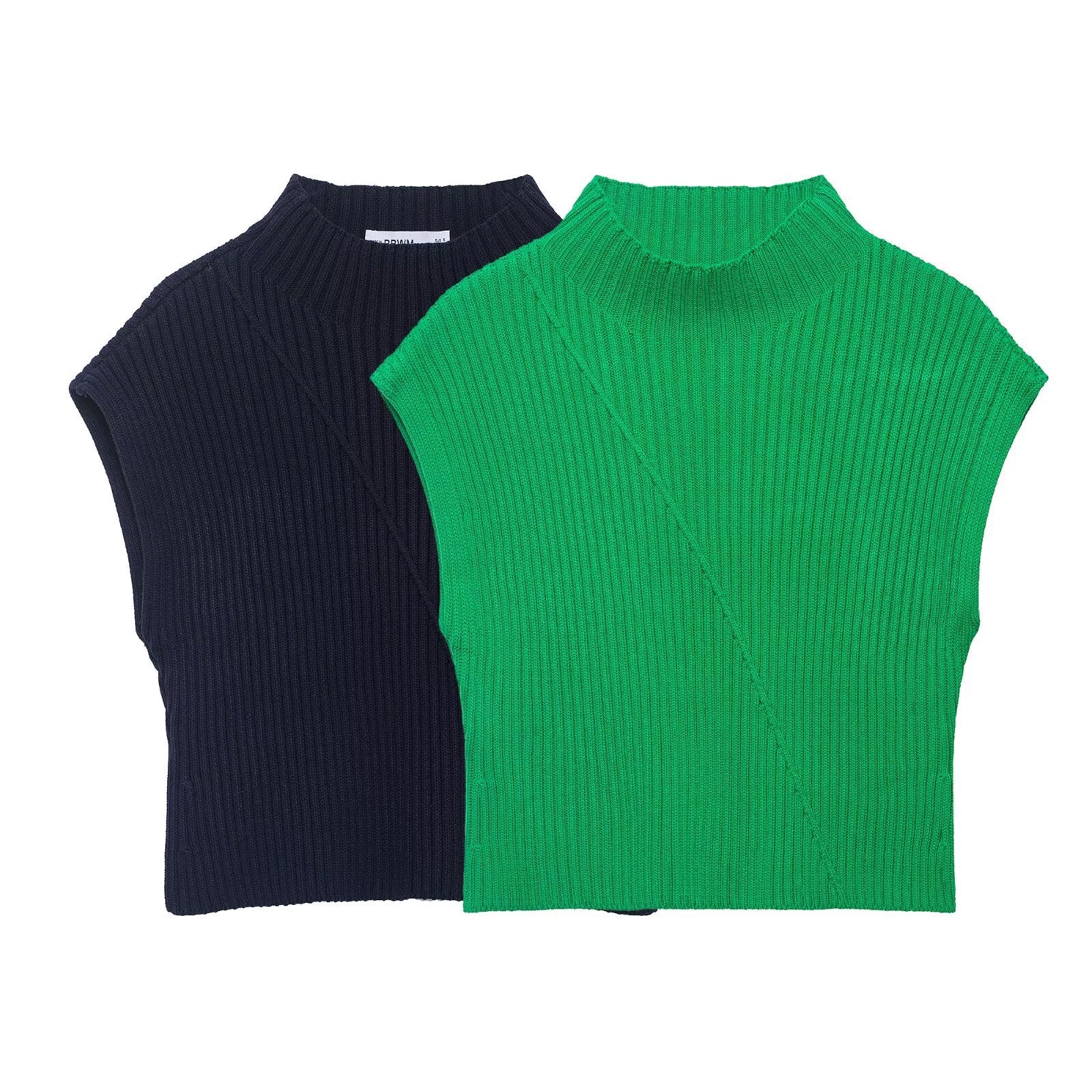 Ribbed Knitted Vest Women's Spring