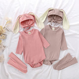 Rabbit Ears Long Sleeve Baby's Romper Romper Three Pieces