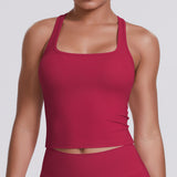 Solid-color Brushed-back Camisole For Women