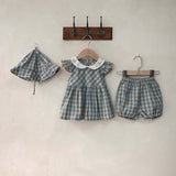 Autumn Baby Plaid Clothes Doll Shirt Suit