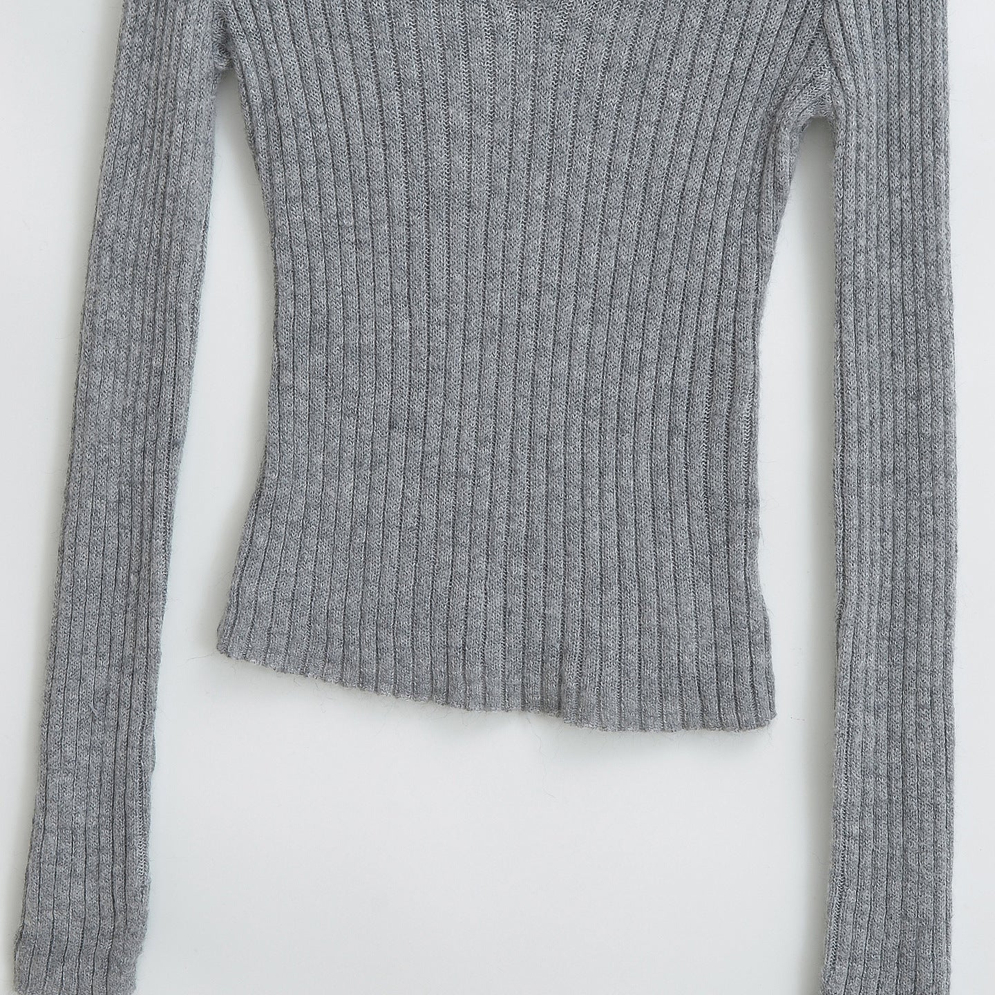 V-neck long sleeved elastic slim fit headband top