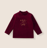 Sweatshirt Set Winter Fleece-Lined Thickened One-Piece Fleece Baby Korean-Style Fake Two-Piece Pants Set