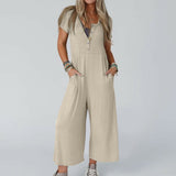 Women's Fashionable Slim-fit Casual Short-sleeve Jumpsuit