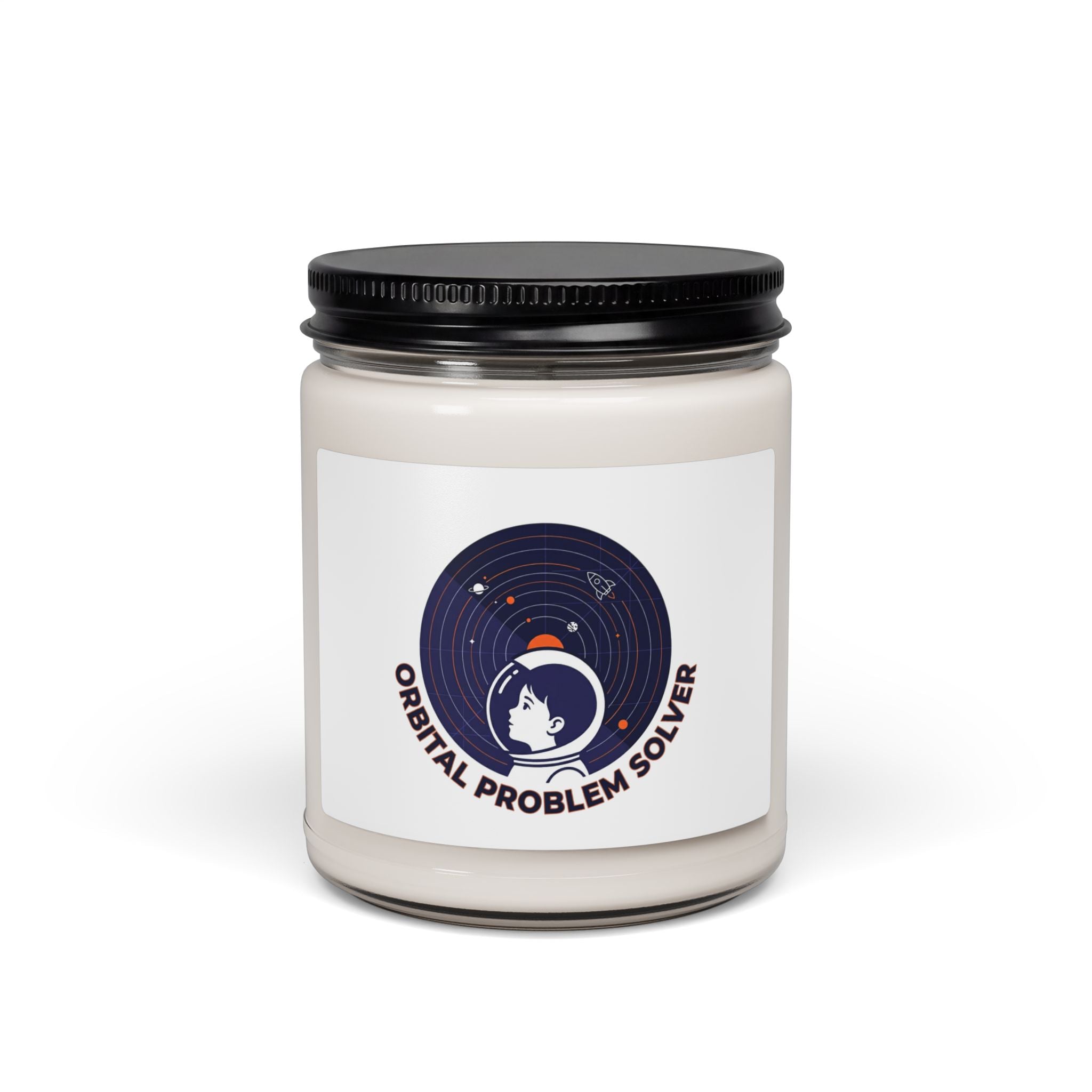Orbital Problem Solver Candle, Space Mission Patch Soy Candle, cosmic astronaut