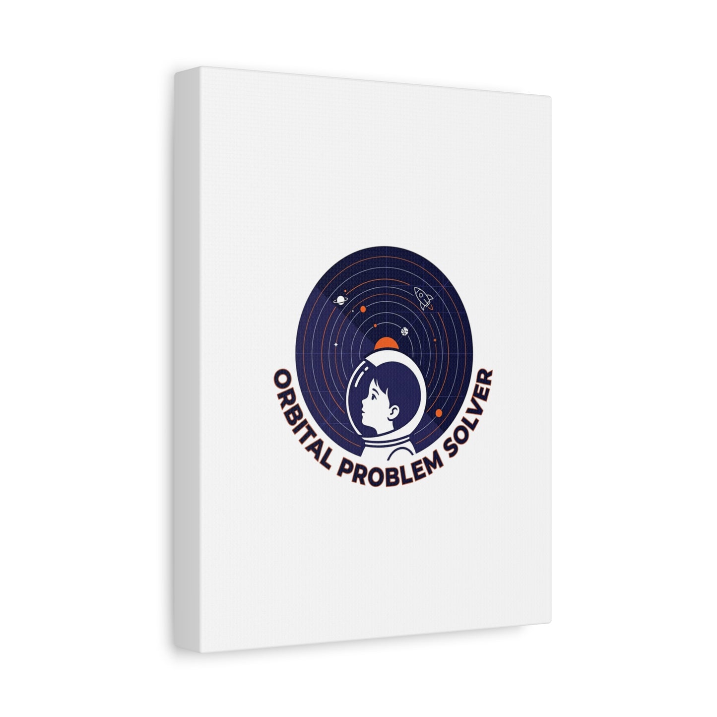 Orbital Problem Solver Canvas | space mission patch, astronaut art, cosmic science