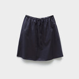 Ruffled Slim-fit Pleated Short-sleeve Top With Drawstring A-line Skirt