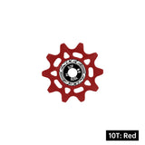 Bicycle Rear Derailleur Jockey Wheel Ceramic Bearing Aluminum Alloy 10T 12T 14T 16T Positive Negative Tooth for MTB Road Bike