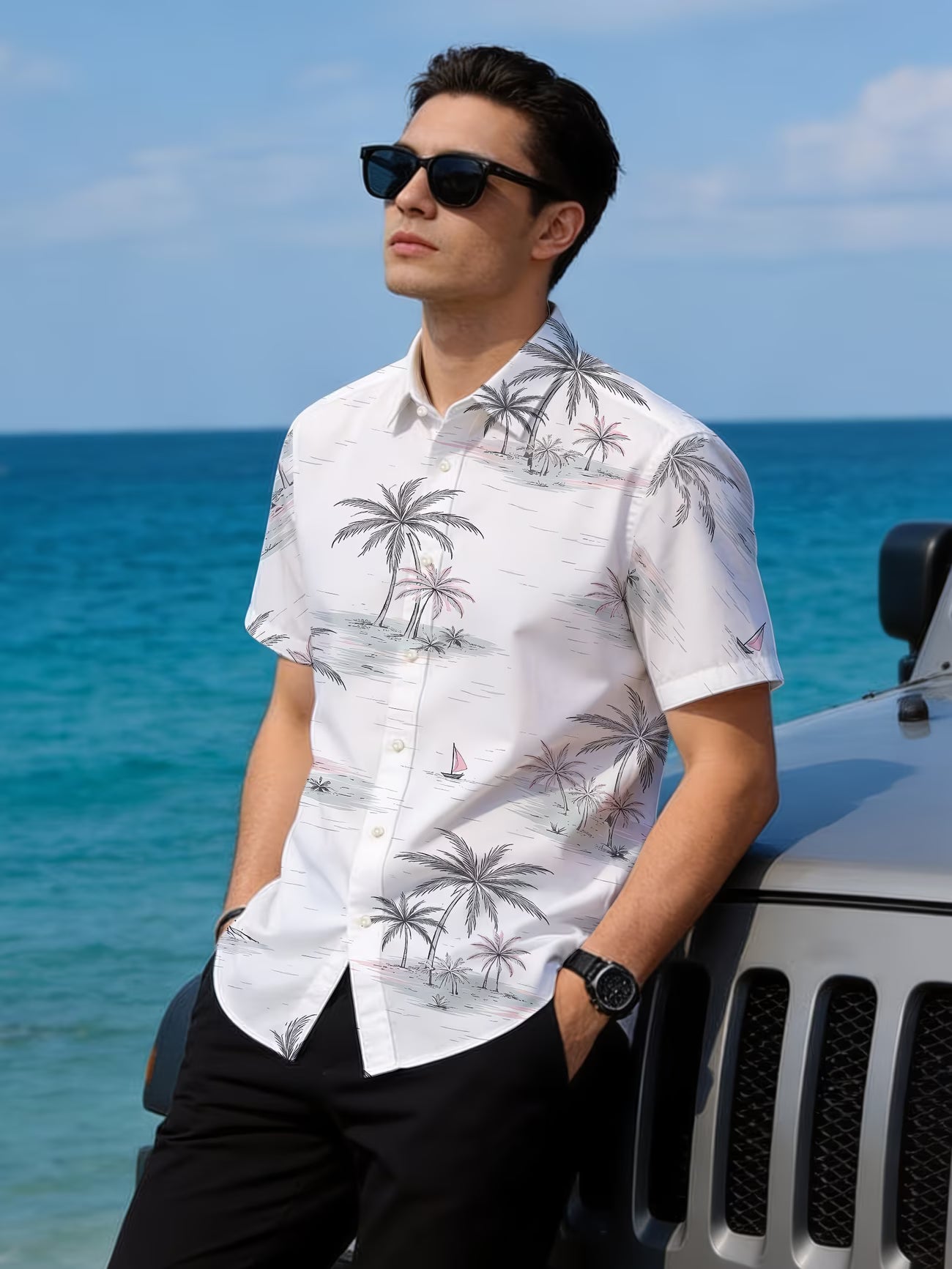 Men'S Short Sleeve Shirt, Hawaiian Style