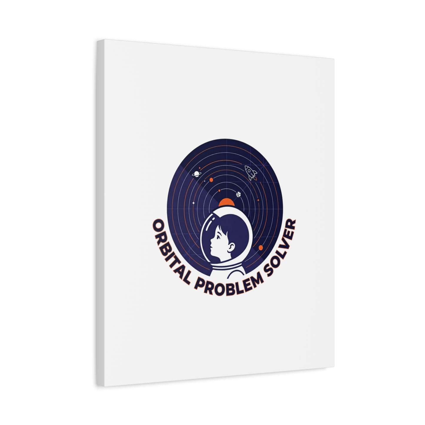 Orbital Problem Solver Canvas | space mission patch, astronaut art, cosmic science
