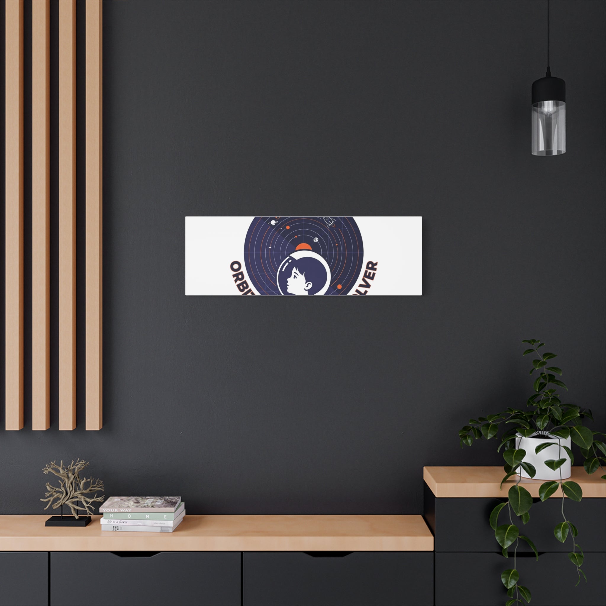 Orbital Problem Solver Canvas | space mission patch, astronaut art, cosmic science