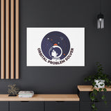 Orbital Problem Solver Canvas | space mission patch, astronaut art, cosmic science