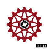 Bicycle Rear Derailleur Jockey Wheel Ceramic Bearing Aluminum Alloy 10T 12T 14T 16T Positive Negative Tooth for MTB Road Bike