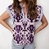 Women's Retro Ethnic-Style Patterned Loose Shirt
