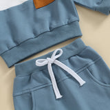 Sweatshirt With Drawstring Pockets And Sweatpants 2-piece Set