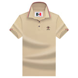 Embroidered Little Bee Short-Sleeve Lapel Polo Shirt