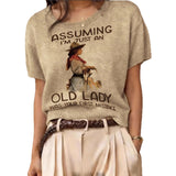 Retro Short-Sleeve Sweater Contrast-Color Jacquard Knit Top