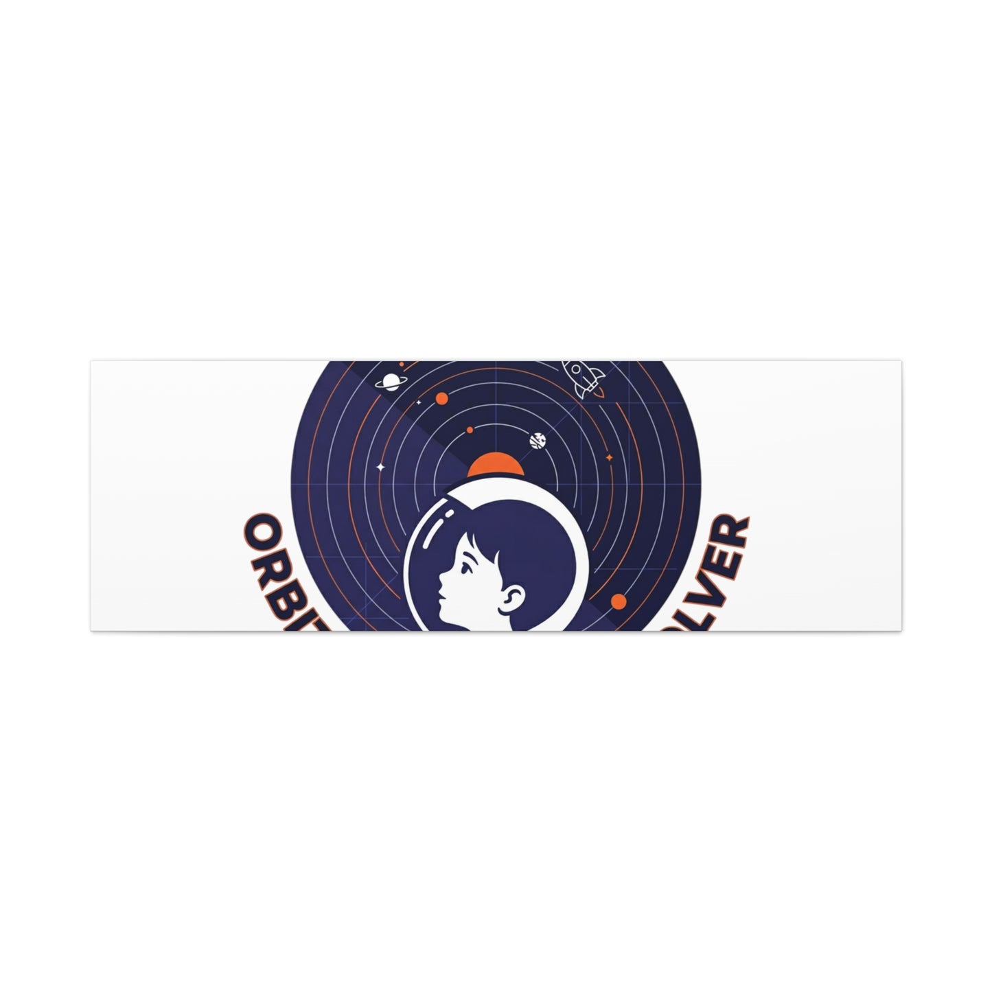 Orbital Problem Solver Canvas | space mission patch, astronaut art, cosmic science