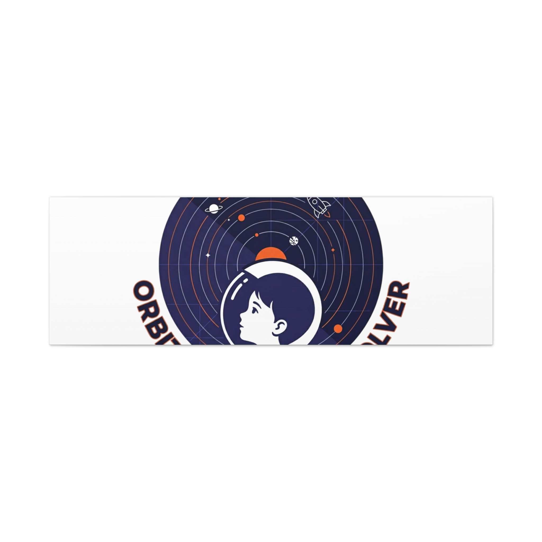 Orbital Problem Solver Canvas | space mission patch, astronaut art, cosmic science
