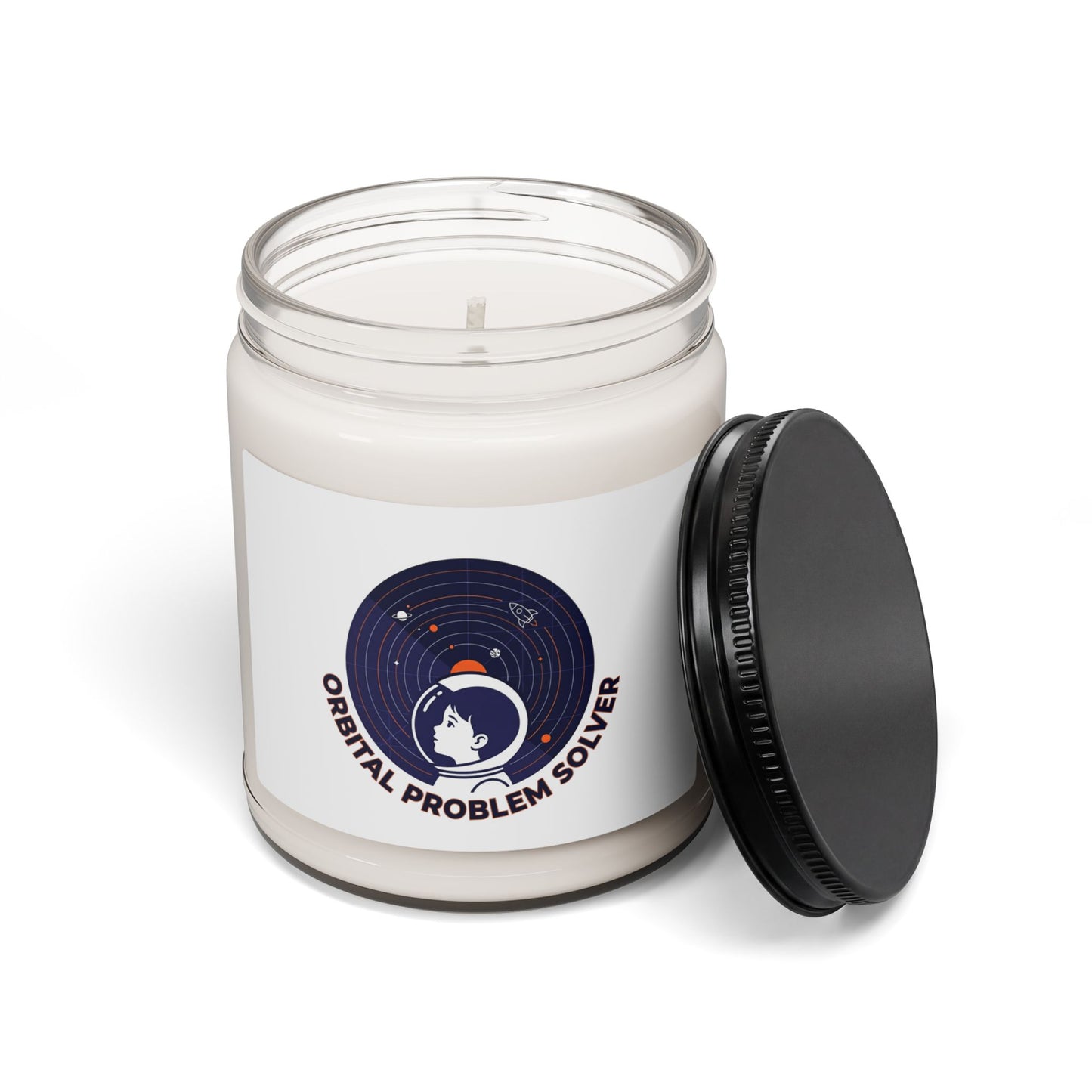 Orbital Problem Solver Candle, Space Mission Patch Soy Candle, cosmic astronaut