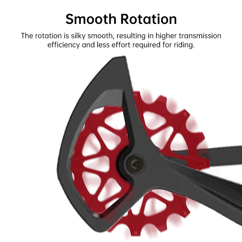 Bicycle Rear Derailleur Jockey Wheel Ceramic Bearing Aluminum Alloy 10T 12T 14T 16T Positive Negative Tooth for MTB Road Bike