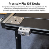 Quick-Slide Clip for IGT Camping Table, Aluminum Alloy Lamp Mount Base for Car Kitchen, Camping, Picnics, Parties