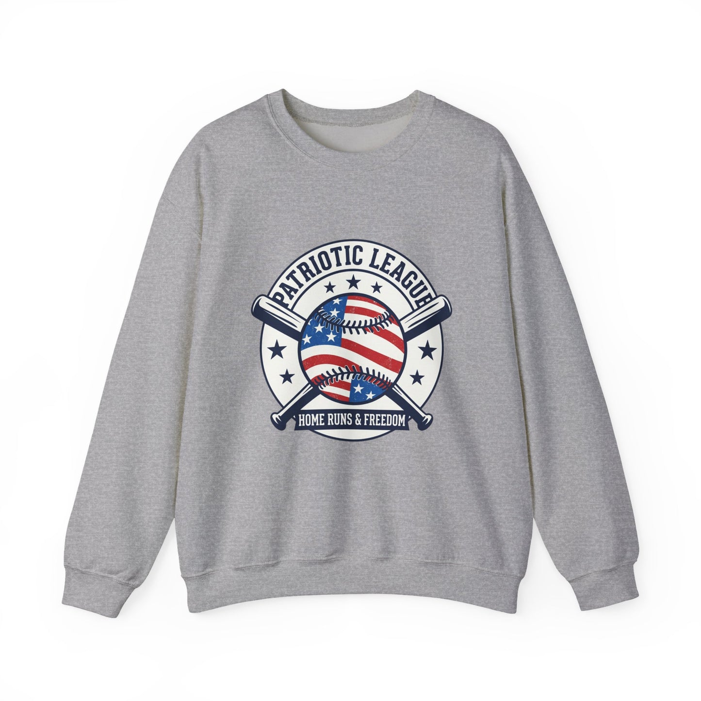 Patriotic Baseball Graphic Sweatshirt | vintage baseball graphic, red white blue shirt