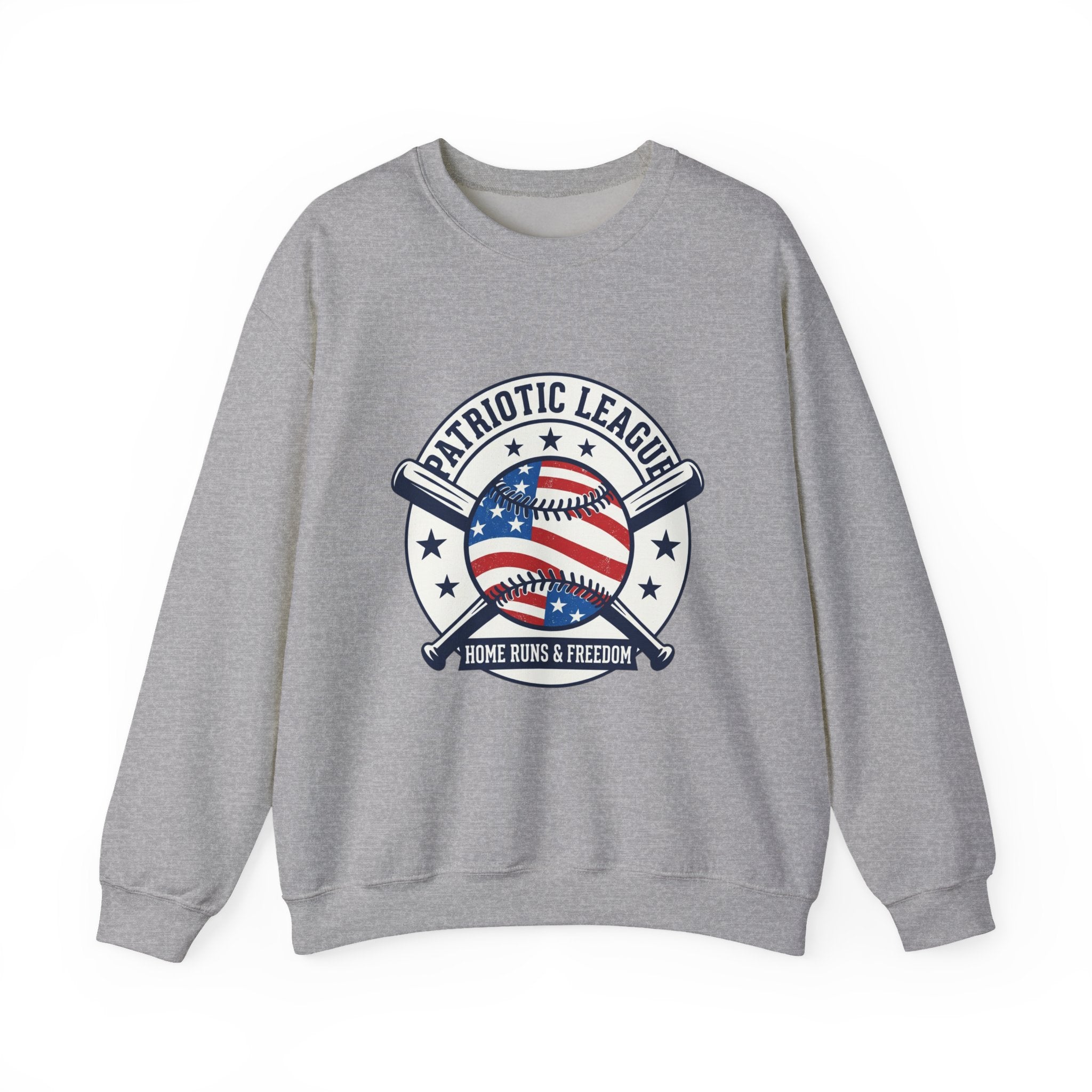 Patriotic Baseball Graphic Sweatshirt | vintage baseball graphic, red white blue shirt