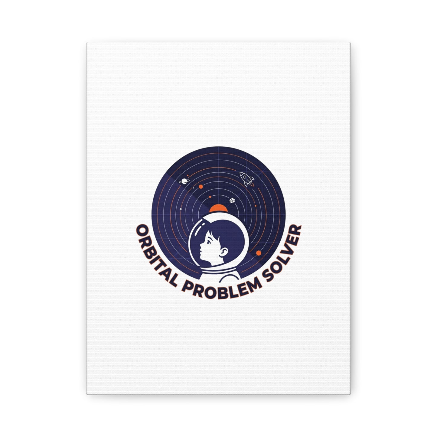 Orbital Problem Solver Canvas | space mission patch, astronaut art, cosmic science